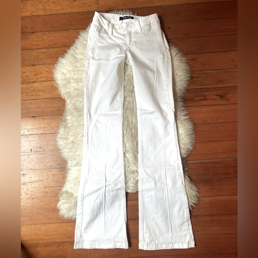 Guido & Mary White Flare Bell Bottom Jeans Pants Trousers Nwot